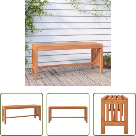 vidaXL Massivholz - Gartenbank 110 cm Massivholz Eukalyptus (1/5)