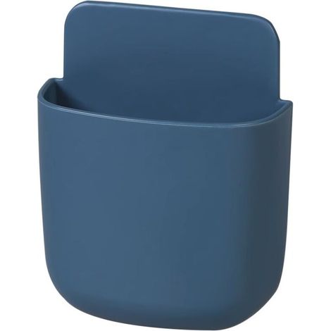 (Bleu) Boîte de rangement pour télécommande, support mural pour téléphone portable, support mural pour télécommande, boîte de rangement murale en ABS, boîte à crochets pour organisateur (1/5)