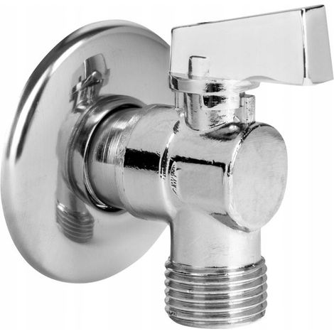 MINI VALVOLA A SFERA ANGOLARE PER RUBINETTI CROMATI 1/2X3/4 (1/2)
