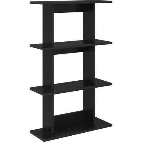 Estante de pared Montada en la pared Negro 56 x 20 x 90 cm