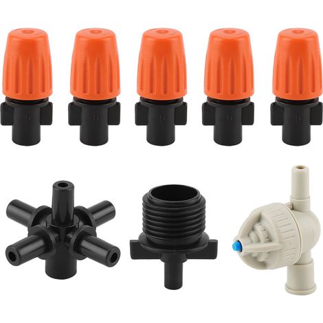 Arroseur De Jardin À Filetage Mâle Réglable Pour Pelouse Et Serre - Système D'Irrigation En Plastique Robuste - 1 Pièce (1/5)