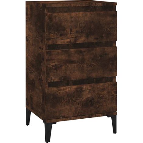 Maison Exclusive - Mesita de noche madera contrachapada roble ahu (1/5)