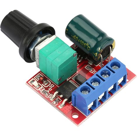 5V-28V 5A PWM-Gleichstrommotor-Drehzahlregler mit Schalter, Spannungsregler und LED-Dimmer (1/5)