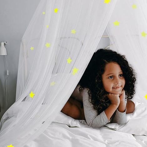 Filiyano-Moustiquaire de lit à étoiles scintillantes, moustiquaire dôme pour la maison (1/5)