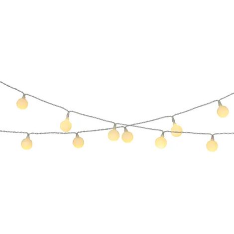 Guirnalda solar 30 leds, 3 lm, luz blanca cálida, ip44, 2,9 m