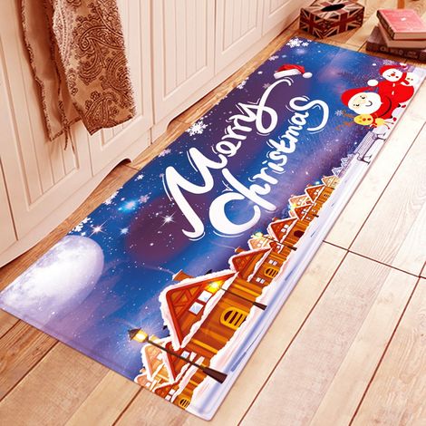 Tapis de porte antidérapant décoratif de Noël pour la maison, la salle de bain, la cuisine et le salon (1/5)