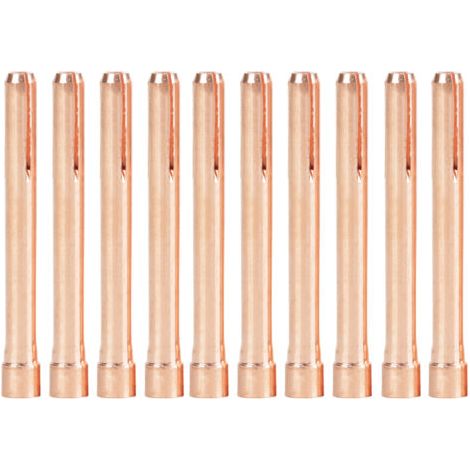Lot de 10 pinces de serrage 10N24 pour torche de soudage TIG WP-17/18/26 (2,4 mm)