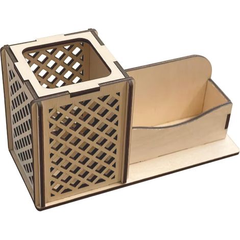 Kreativer Visitenkartenhalter aus Holz, großes Fassungsvermögen, ideal für Schreibtisch, Präsentation oder Aufbewahrung, oder sogar als Federmäppchen – Naturholzfarbe