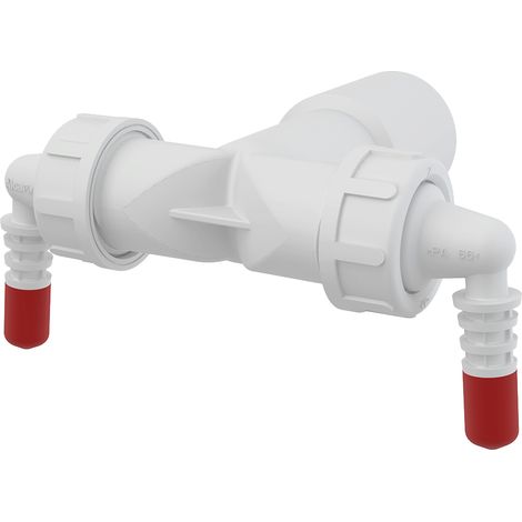 Alcadrain P157Z raccord double complet DN40 / DN32 raccord de tuyau de 8 à 16 mm avec clapet anti-retour
