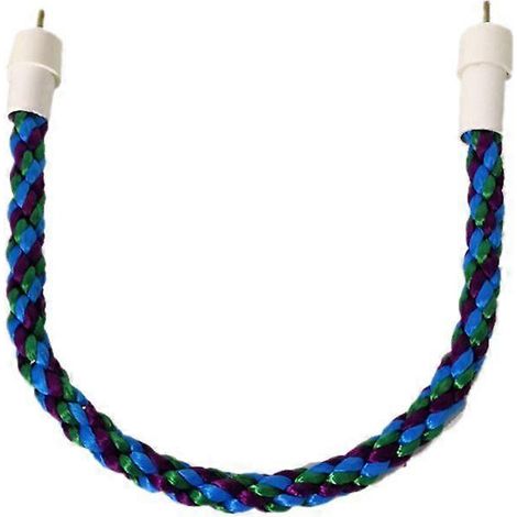 Perchoir en coton coloré pour perroquet, balançoire suspendue durable, échelle en corde naturelle, accessoire de cage 30 cm, jouet confortable pour oiseaux.