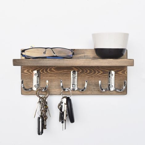 Mensola da parete, mensola portaoggetti Shelf Noce (1/2)
