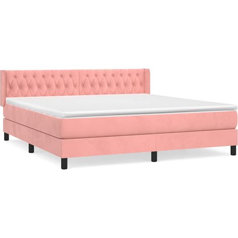 Maison Exclusive - Boxspringbett mit Matratze Rosa 180x200 cm Sam (1/5)