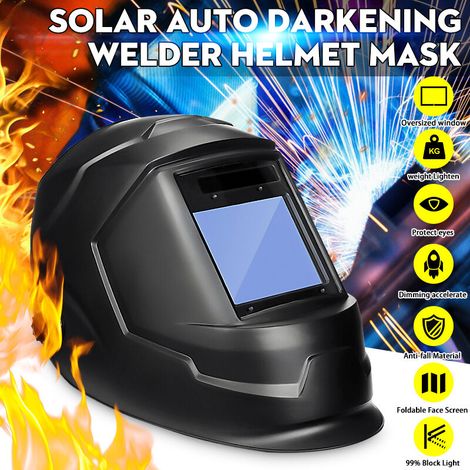 [UV / IR Protection] Professional Solar Auto Darkening Welding Helmet Mask Welder Welding Machine Arc Tig mig Welding Grinding Protective Mask 4 Welding Arc Sensor (1/3)