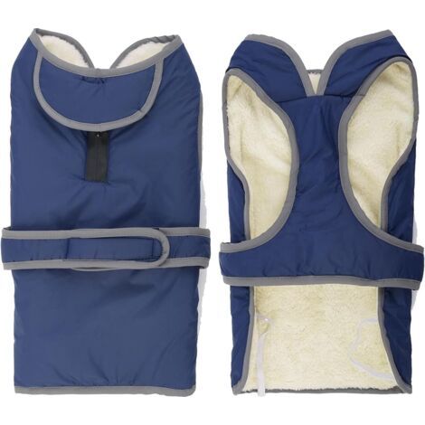 BUNTHAUS Manteau chaud réfléchissant pour chiot en laine (tour de poitrine XL : 78 - 93 cm, bleu), Ensoleillé