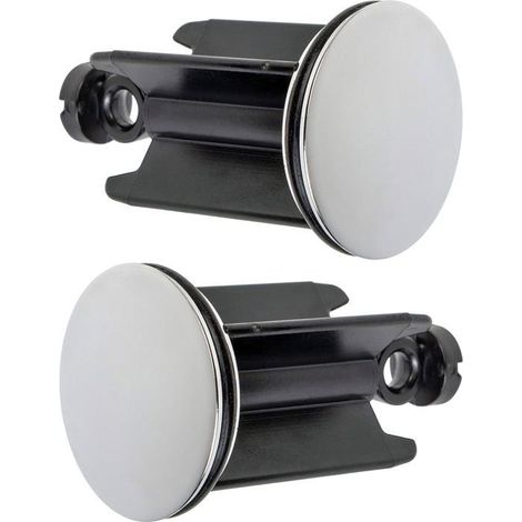 Universeller Waschbeckenstöpsel Ø 40 mm, 2er-Set, verchromt und rostfrei für Badewanne oder Spülbecken.