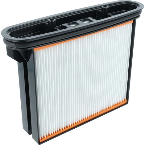 vhbw Filtro plisado plano F8 reemplaza Bosch 2607432014 para aspiradora industrial, seco y húmedo - Elemento filtrante