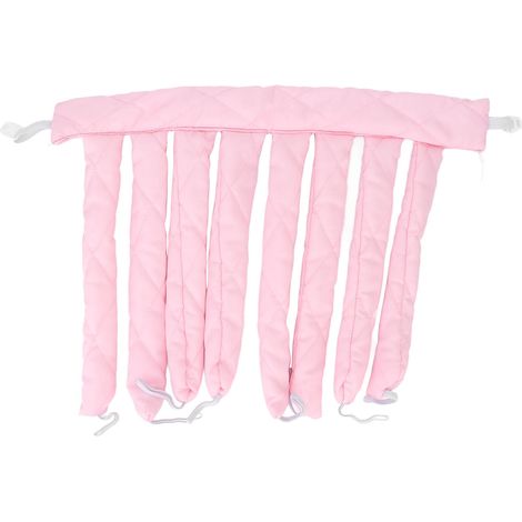 Rouleau de coiffure sans chaleur pour cheveux longs, bande de curling pour nuit - Rose (1/5)