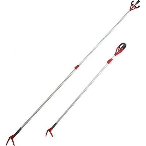 Asta Pinza Telescopica Raccogli Frutta Oggetti Rifiuti Estensibile H 1,80-3,05CM (1/5)