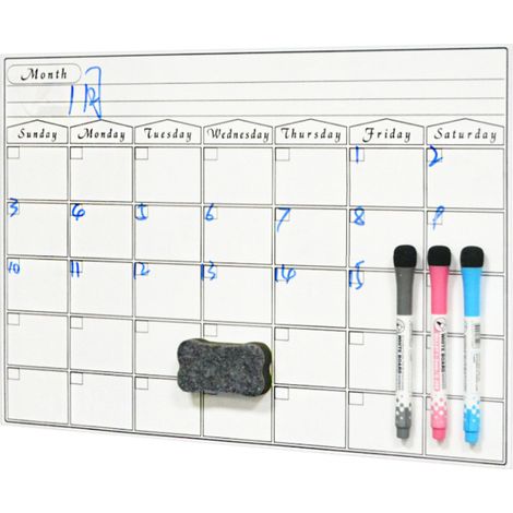 Panneau magnétique blanc pour frigo, tableau effaçable à sec, bloc-notes pour liste de courses, planificateur de repas, cuisine, maison et bureau (1/5)