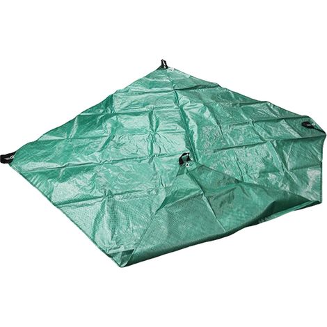 Bâche épaisse imperméable pour feuilles de jardin, grande taille, multifonctionnelle et pliable pour le transport des feuilles de jardin, couleur verte, 1,8 x 1,8 m / 5,9 x 5,9 pi. (1/5)