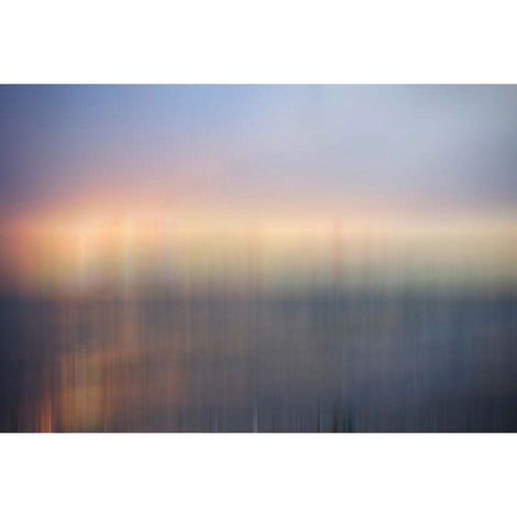 Papier peint panoramique coucher de soleil bleu & jaune Tapisserie panoramique lumière du soleil pour cuisine Papier peint panoramique salle de bain (1/3)