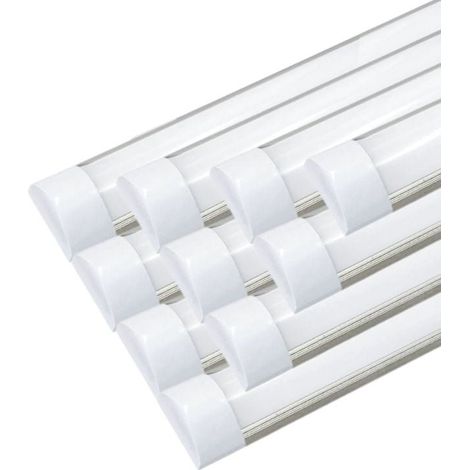 Silamp – Pack de 10 réglettes LED 120cm 36W – Blanc neutre 4000K – 3600 lm par réglette – Éclairage industriel intérieur