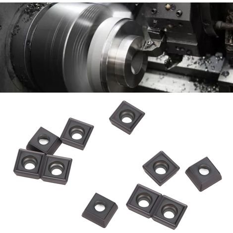 10 CNC-Hartmetall-Wendeschneidplatten, beschichtete Hartmetall-Wendeschneidplattenhalter, Schneidwerkzeuge für Metalldrehmaschinen SPMG110408-DG (1/5)