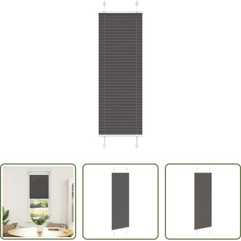 Fensterrollos - Plissee Schwarz 45x100 cm Stoffbreite 44,4 cm Polyester (1/5)