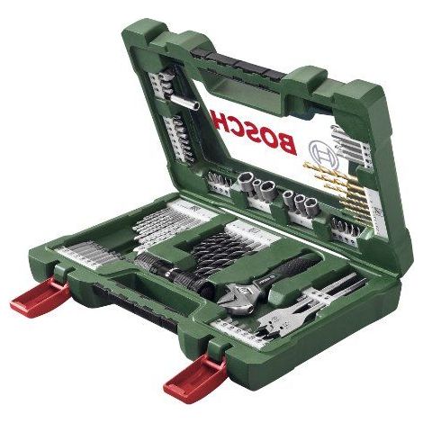 Bosch V-Line maletín de 83 piezas para taladrar y atornillar verde