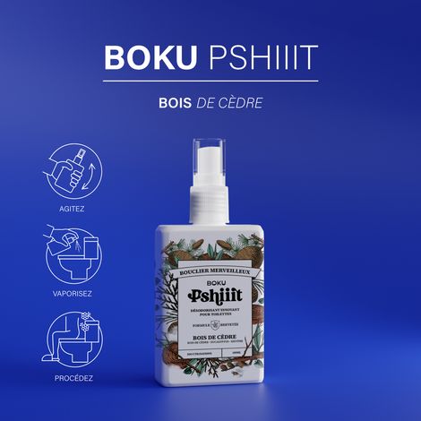 BOKU Pshiiit - Suppresseur d'odeurs de caca - Cèdre Royal - 100ml (1/5)