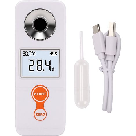 Réfractomètre numérique portable pour fruits, rechargeable, mesure de la teneur en sucre des jus, haute précision (1/5)