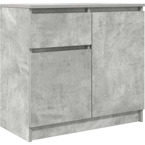vidaXL Credenza con Cassetto Grigio Cemento 71x35x65 cm in Truciolato