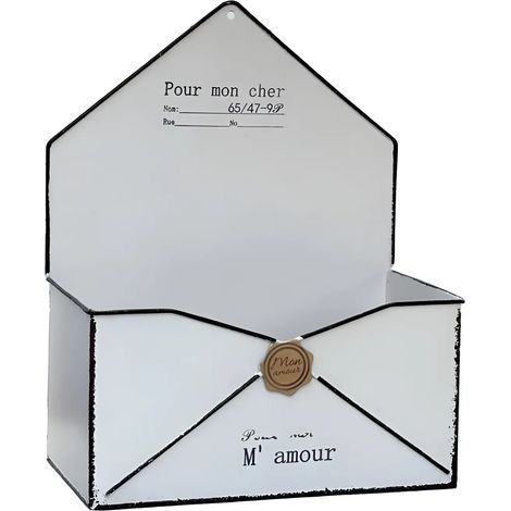Jardinière murale en métal en forme d'enveloppe, durable (1/5)