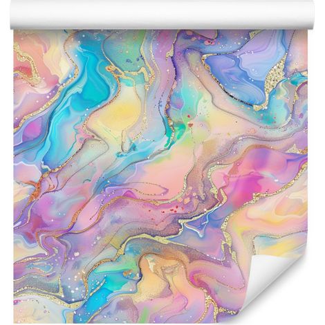 Papel pintado en tonos crema y morado para salón y dormitorio, 50x1000 cm. (1/5)