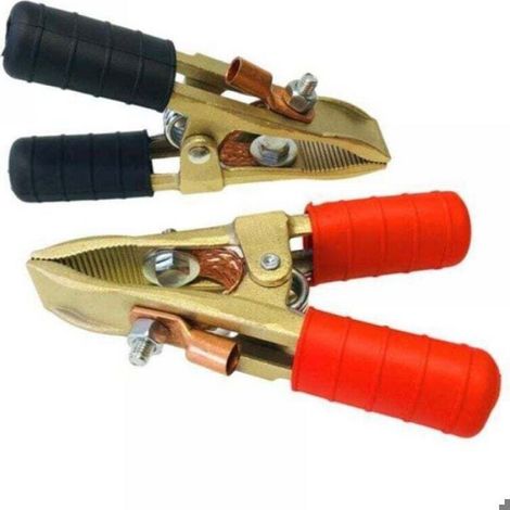 Pinces batterie laiton Démarrage/charge 2pcs, 250B, + et - Conducteurs, mécaniciens (1/4)