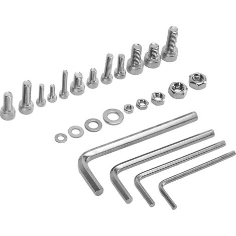 Kit 400 Pièces Vis à Six Pans Creux et Écrous M3 M4 M5 M6, Acier Inoxydable 304, Assortiment Universel pour Voitures et Camions (1/5)