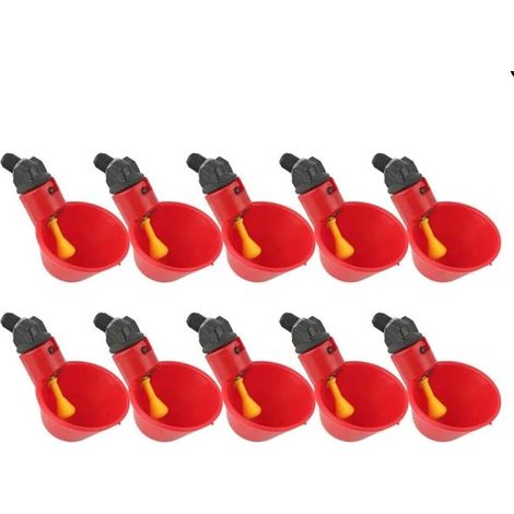 Abreuvoirs pour poules, 10 abreuvoirs automatiques pour poulailler, gobelets pour poules, canards et volailles, abreuvoirs (1/3)