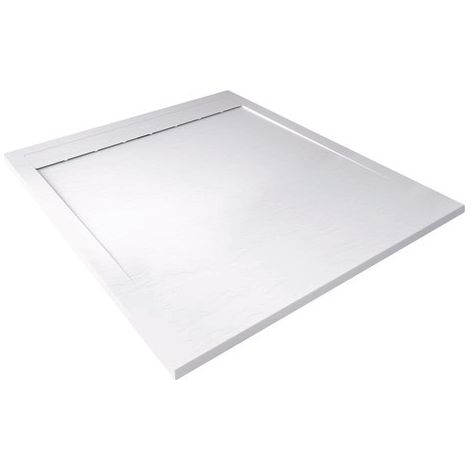 ONDEE ZEN - Receveur de douche SPIRIT 3 - 90x120x3cm - Résine - Blanc - Bonde - Découpable (1/3)