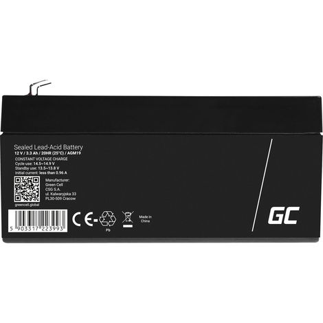 Batería AGM GC 12V 3.3Ah (1/5)