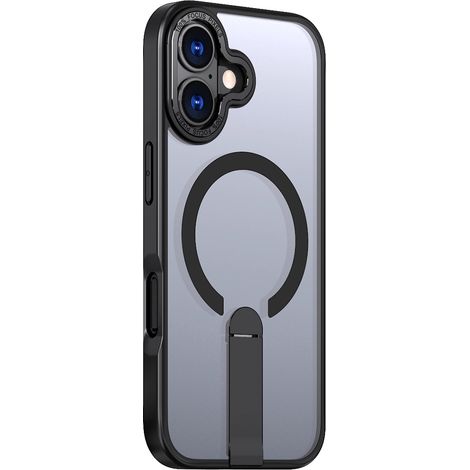 Coque Hybrid Armor X pour iPhone 17 avec support compatible MagSafe - noire
