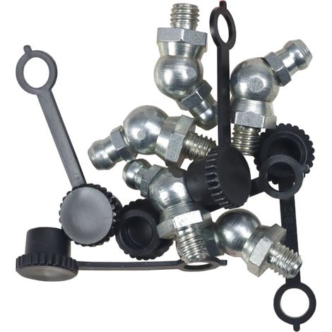 Jeu de 5 graisseurs M6x45 avec capuchon noir (1/3)