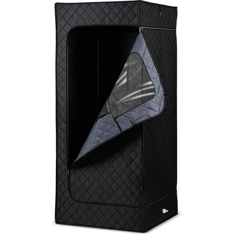 TolleTour Sauna a vapore mobile 1200 W, serbatoio 3 L, 9 temperature e sedia pieghevole (1/5)