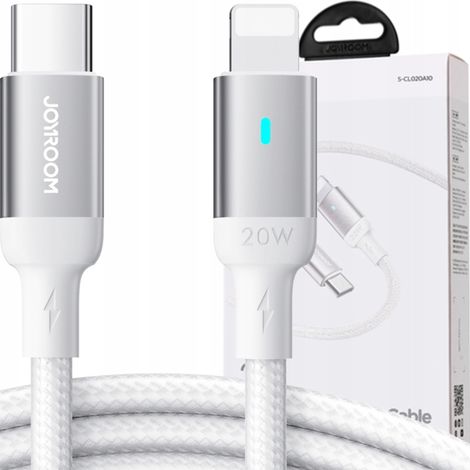 Joyroom Extraordinary Series A10 Lightning-/USB-C-PD-Kabel (20 W, 1,2 m) – Weiß (1/5)