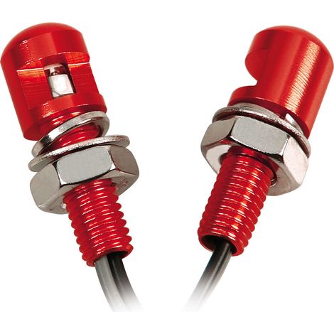 Set 2 viti con Led a luce blu - Rosso (1/2)