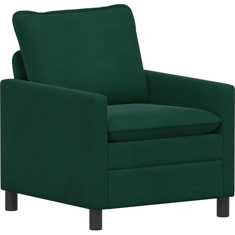 Canapé Vert foncé 76 x 81 x 87,5 cm Velours vidaXL (1/5)