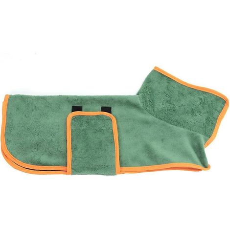 Peignoir de séchage pour chien, serviette à séchage rapide pour chien après le bain, la pluie et la natation, serviette pour animaux de compagnie super absorbante assurant un séchage rapide pour les c (1/4)