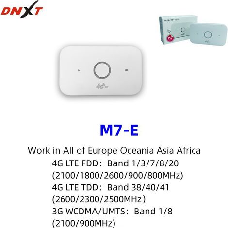 M7-E Tragbarer 150-Mbit/s-WLAN-Router mit 2100-mAh-Akku und SIM-Kartensteckplatz - E5573 (1/4)