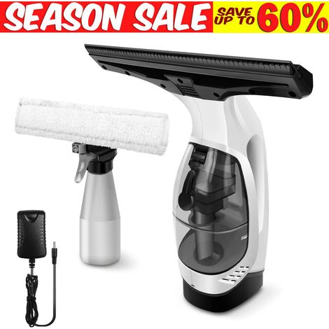 Cordless Window Cleaning Brush Glass Wiper Vacuum Cleaner Squeegee Scraper Tool (1/5)