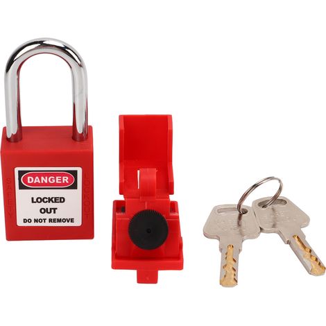 Verrou de disjoncteur à pince avec clés, cadenas pour interrupteur d'alimentation, ensemble de verrouillage de consignation
