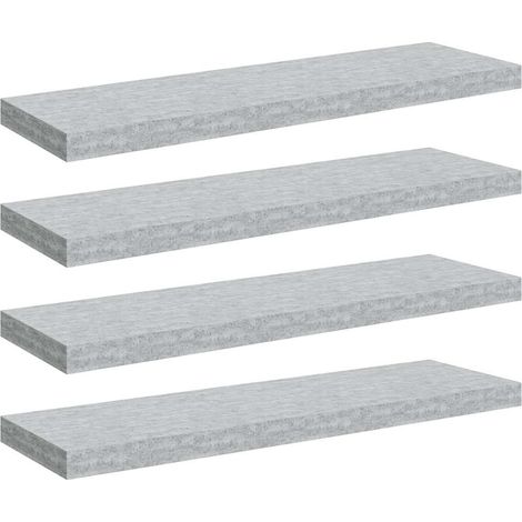 Maison Exclusive - Schweberegale 4 Stk. Betongrau 80x23,5x3,8 cm (1/5)